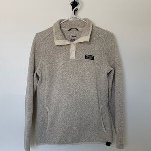 L.L. Bean women’s cream button up Sweater